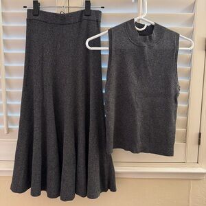 Banana Republic Metallic Vest and Skirt Set